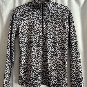 NILS Sportswear Women's Animal Print 1/2 Zip High-Neck Top, Size S